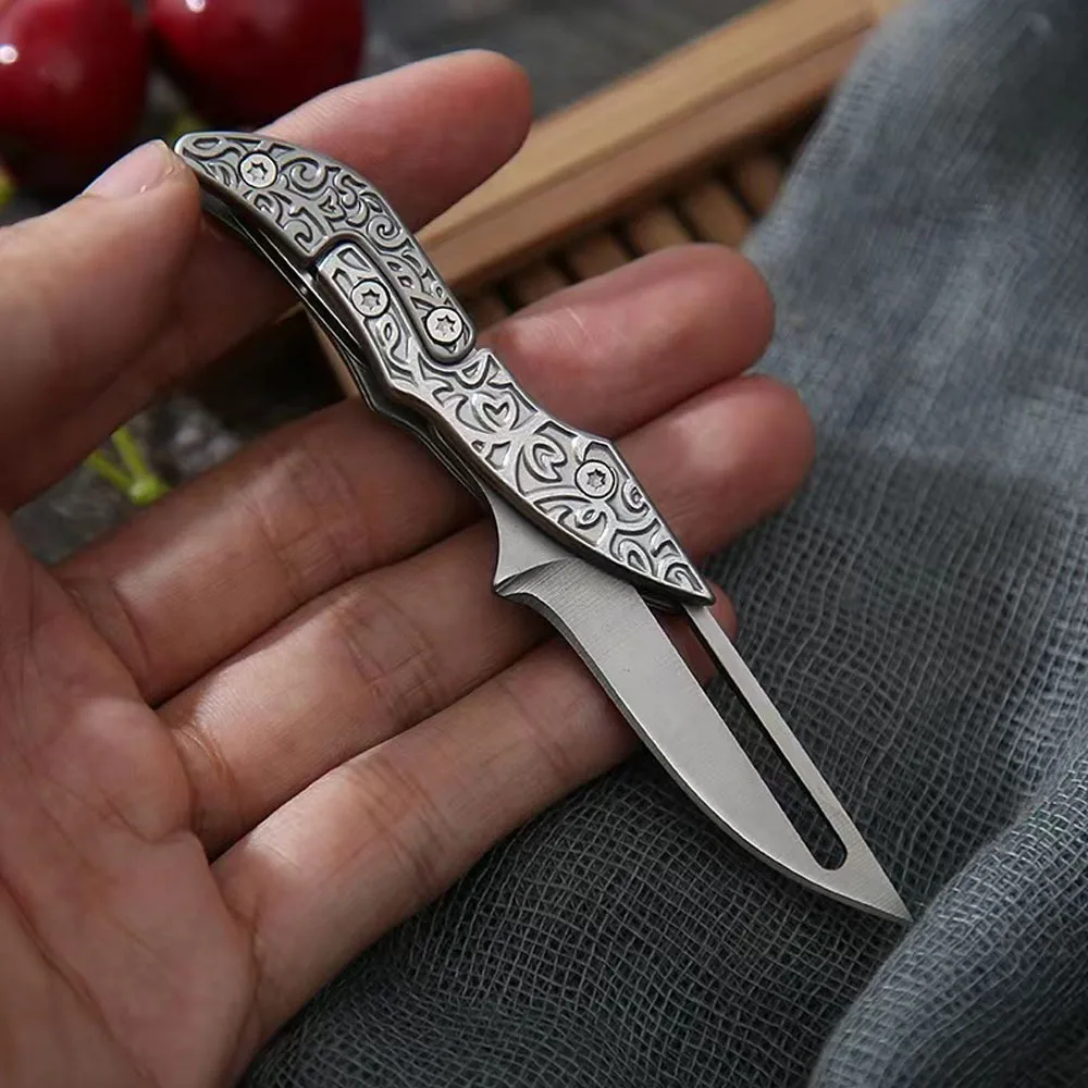 New Mini Folding Knife Self Defense Pocket Knife For Men EDC Outdoor Foldable Tactical Hunting Utility Knife Hand Tools