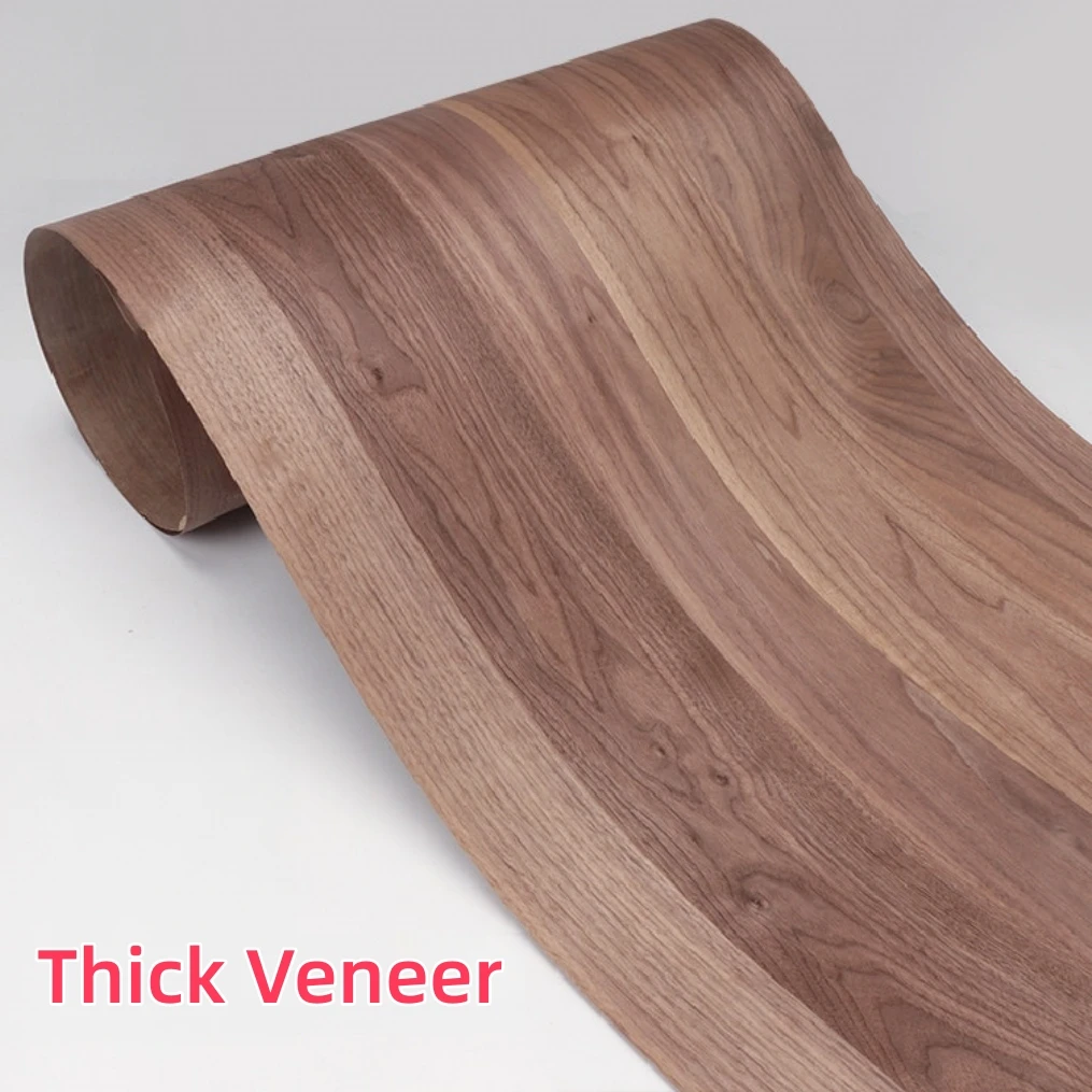 

58x250cm Thick-Cut Natural Black Walnut Mixed Grain Wood Veneer for Furniture Interior Decoration Cabinet Panel Design