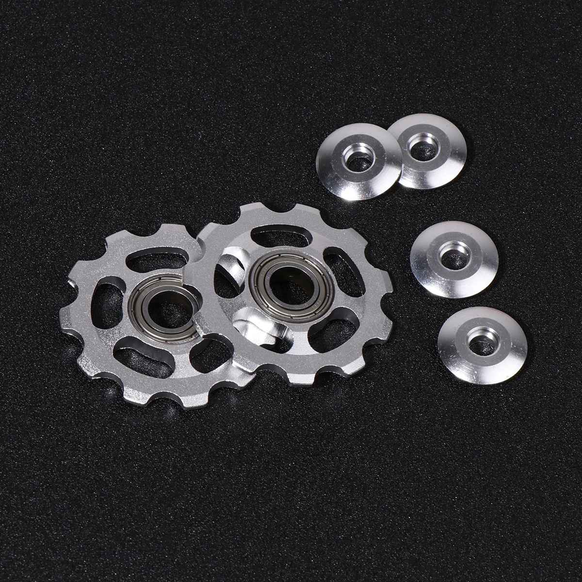 

2pcs Purple Rear Derailleur Pulley 11T Aluminum Alloy Bike Mountain Derailleur Guide Wheel 13T Durable for Long-Lasting