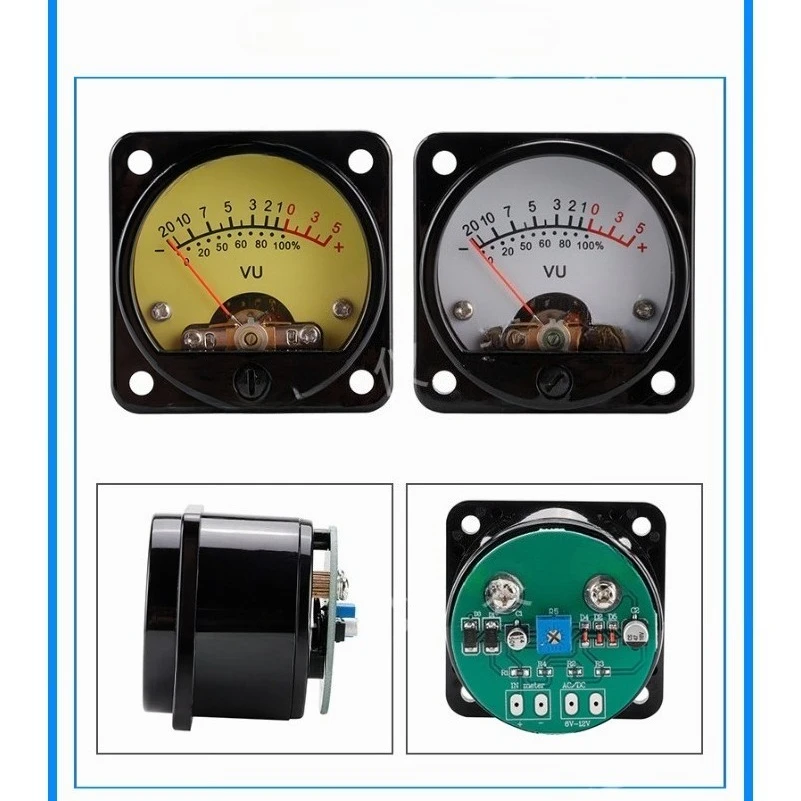 45mm VU Level Meter High Precision Audio DB Sound Pressure Meter for Tube Amplifier with Driver Board