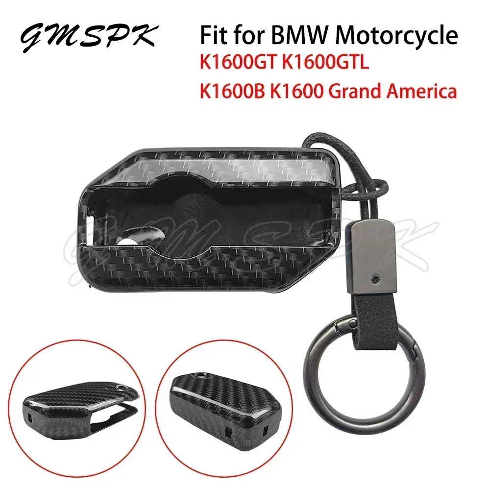 Motorcycle Carbon Fiber Style Key Cover Case Fashion Keychains KeyRing Fit for BMW K1600GT K1600GTL K1600B K1600 Grand America