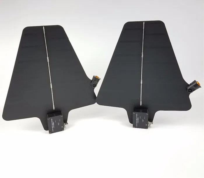 UA874 WB 2 Pieces Active Directional Antenna & Splitter Amp System Kit UHF Antenna Integrated Amp for Microphone Wireless Ua845