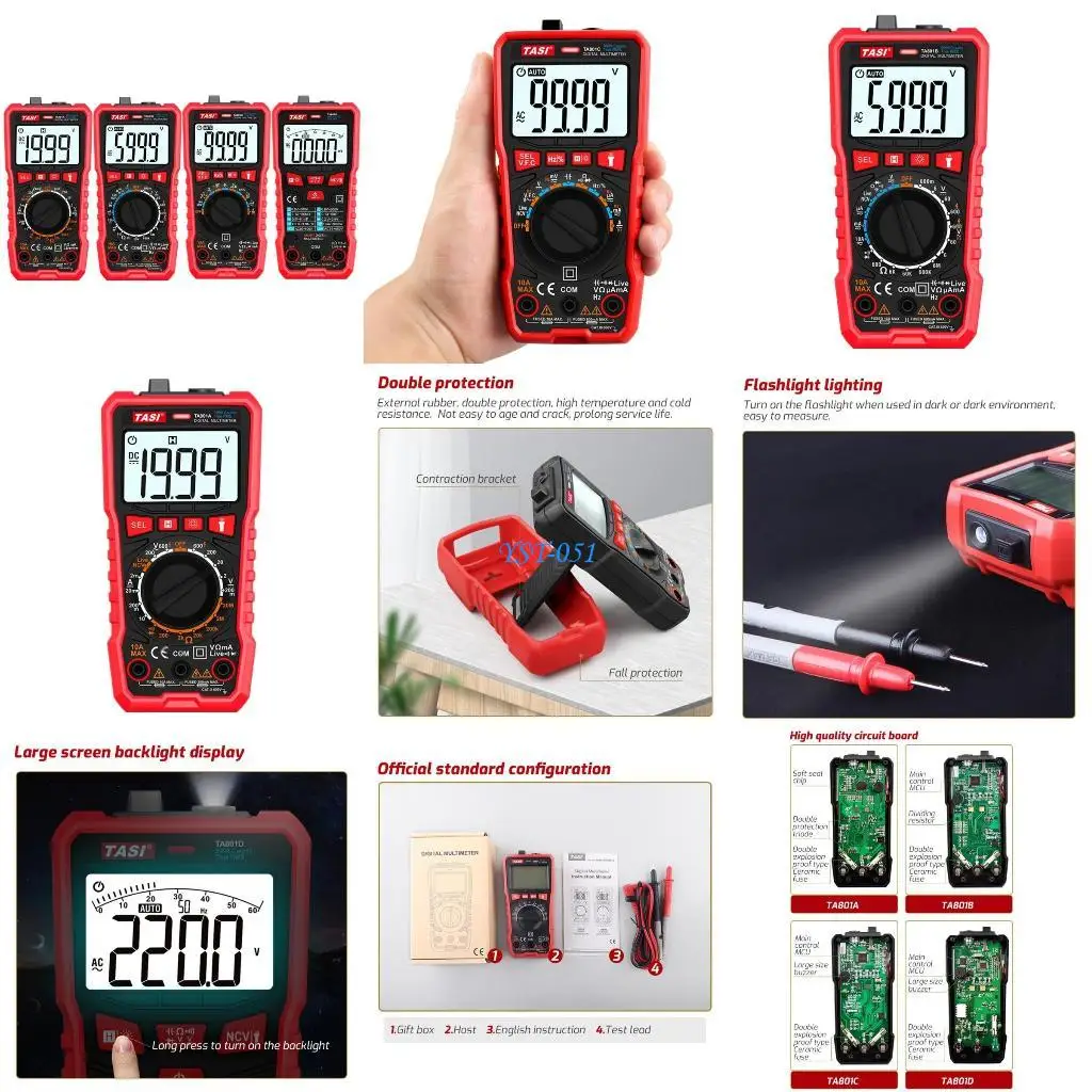 

E15A Multimeter Current Ammeter Voltmeter Tester Digital LCD Detector