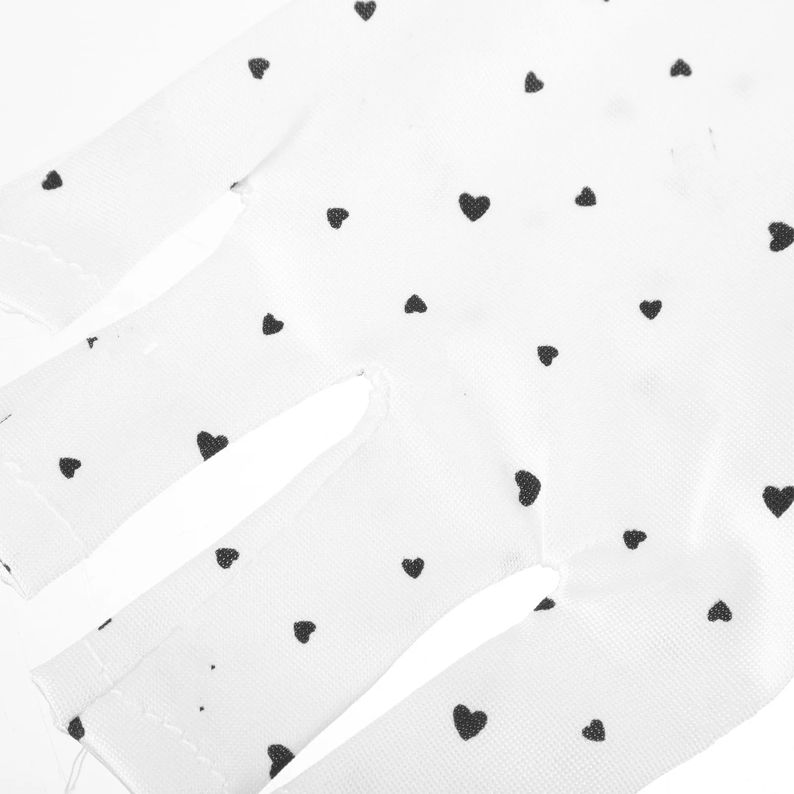 

2Pairs Love Heart Nail Anti Uv Protection Fingerless Manicure Gloves Gel Nail Supplies Salon Hand Covers
