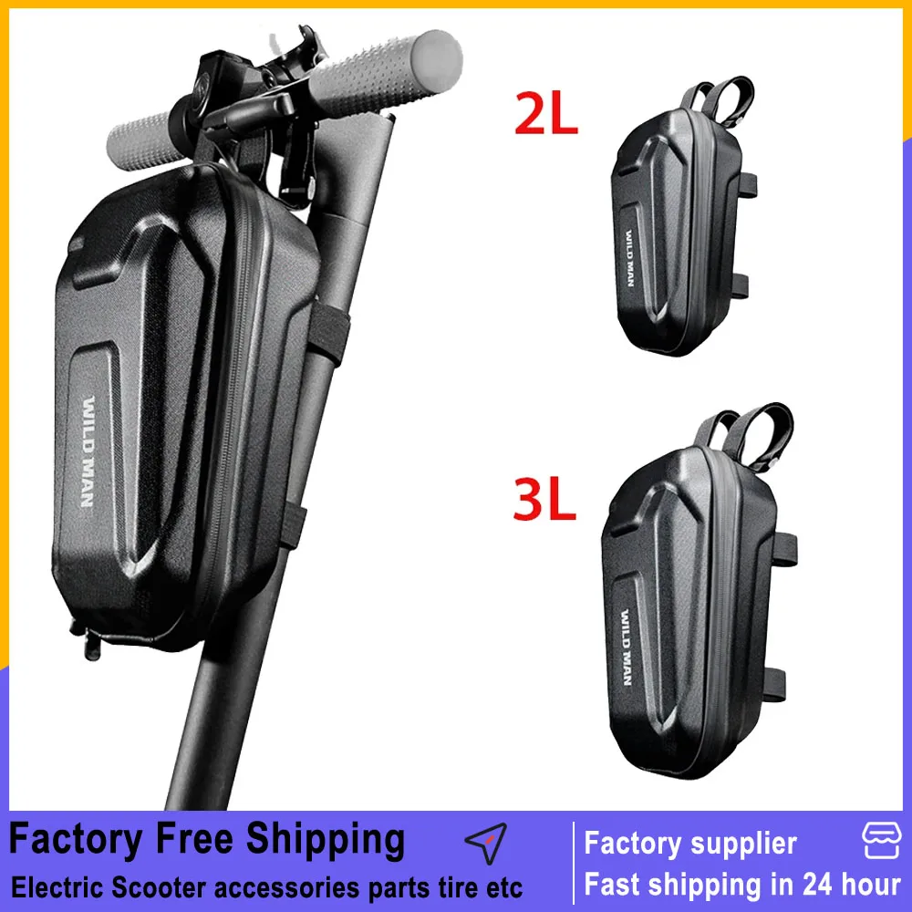 

WILD MAN Front Bag 2L 3L Waterproof for Xiaomi M365 PRO 1S Mi3 Electric Scooter Storage Pack Skateboard Handlebar Bags Parts