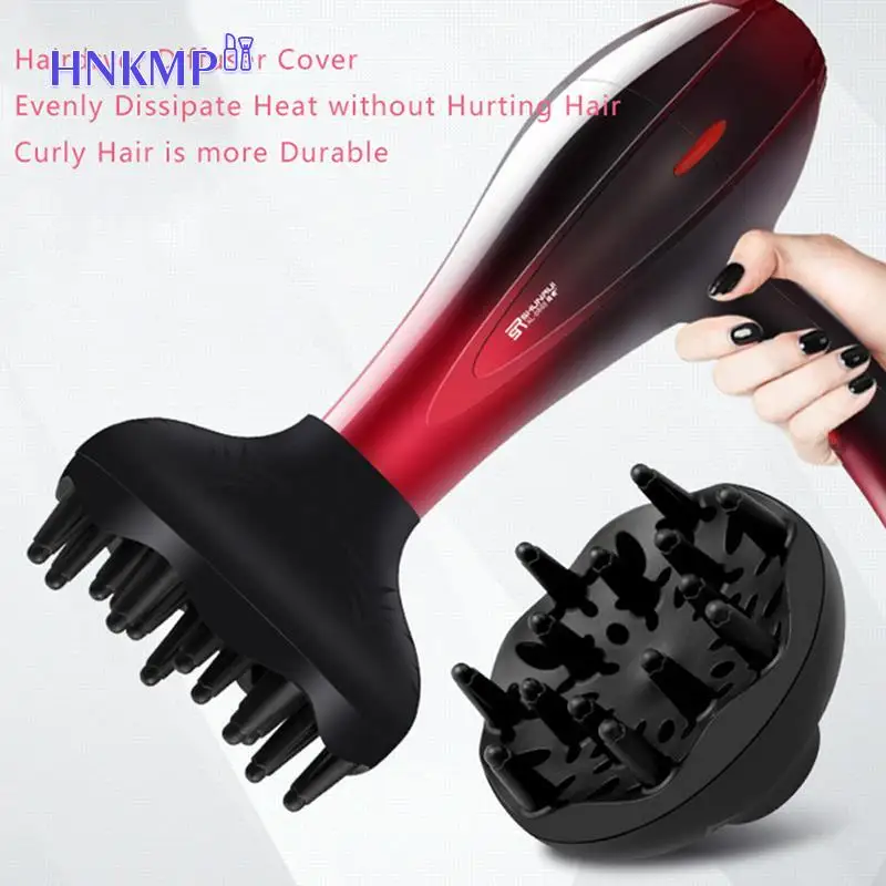 Diffuser pengering rambut profesional, alat pengeriting penata rambut profesional warna hitam 1 buah