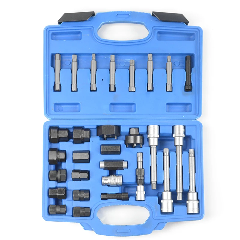

30pcs Alternator Repair Tool Alternator Freewheel Pulley Puller Removal Socket Tool Kit XC8730