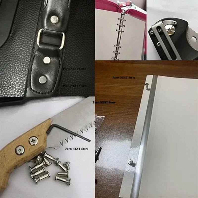 5/10/20sets ∅4(M3) ∅5(M4) 304 Stainless Steel Chicago Photo Accounk Album Binding Screw Books Butt Chicago Binding Phillips Head