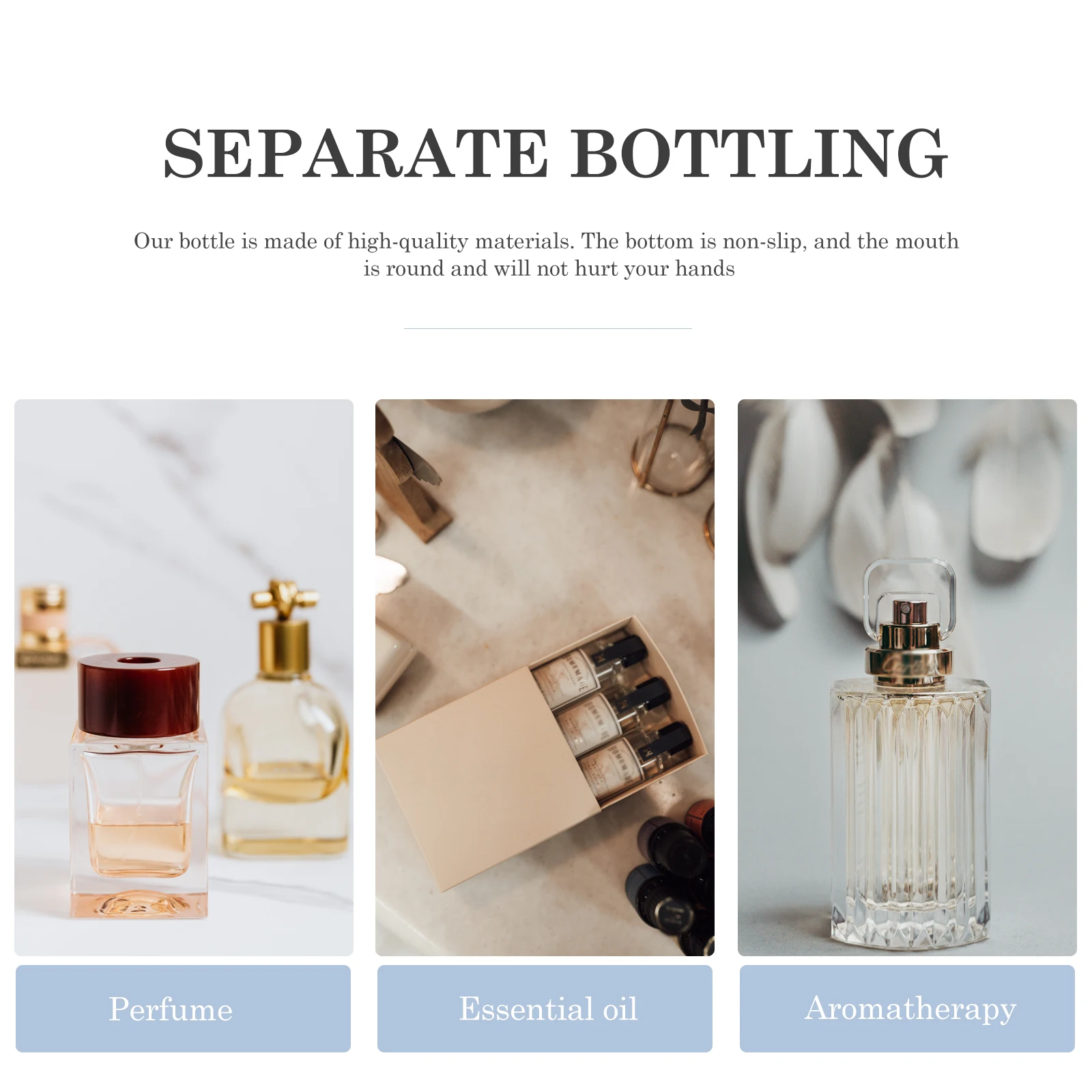 

100Pcs Perfume Essential Oil Sample Glass Bottles Mini Refillable Empty Sub Bottle Carry Perfume Bottle