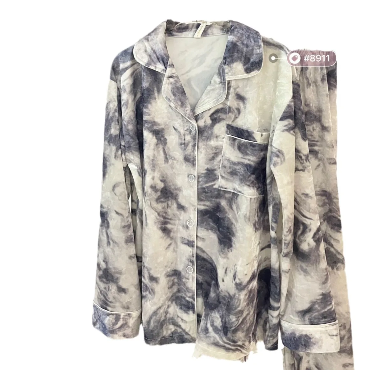 Spring and Autumn New Women\'s Pajamas Homewear Suit Female Spring and Autumn Silk Girls Long-Sleeved Long Pants Pajamas Homewear