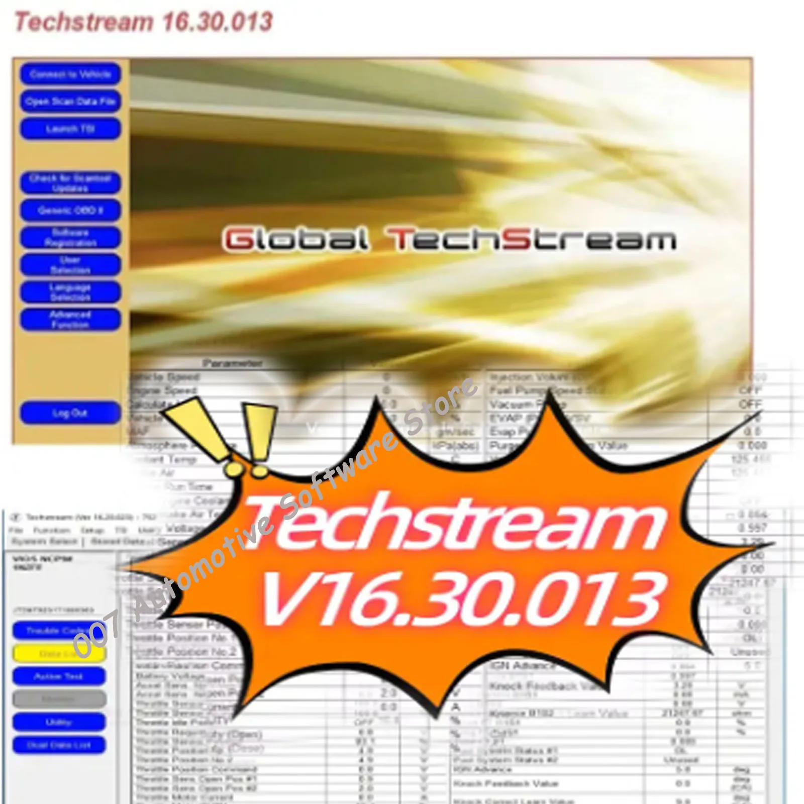 

2025 Techstream V16.30.013 scan tool for Toyota Lexus and Scion diagnose customer setting programming ECM/ECU reprogrammin