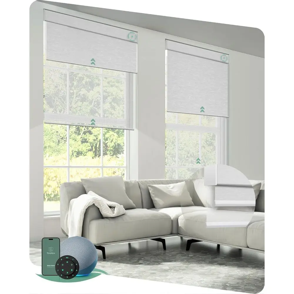 

Двухмоторные умные жалюзи с дистанционным управлением для спален и гостиных (белые)