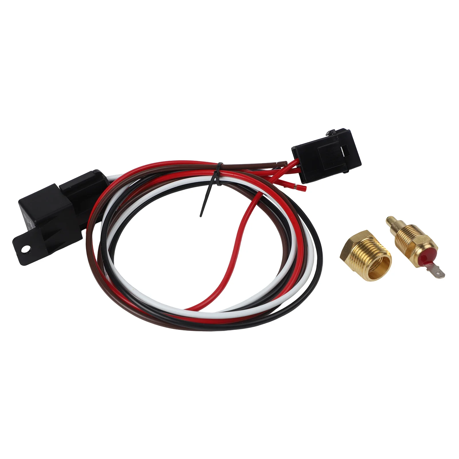 40AMP Dual Electric Fan Relay Kit With 185F On 175F Off Temp Switch And Wiring Harness For Car Truck Cooling System Automotive T