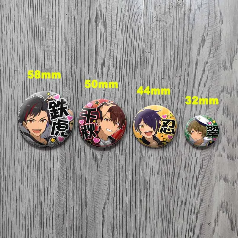 Cute Ensemble Stars Band Lapel Pins Cartoon Idol Icons Brooch Hakaze Kaoru Hidaka Subaru Badge on Backpack Clothing Accessories