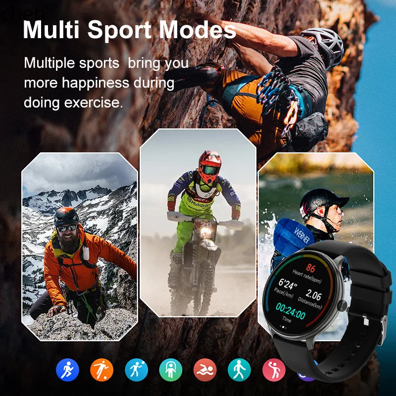 HT  Bluetooth Sports Watch Heart Rate Blood Oxygen Real-time Sleep Monitoring Smartwatch