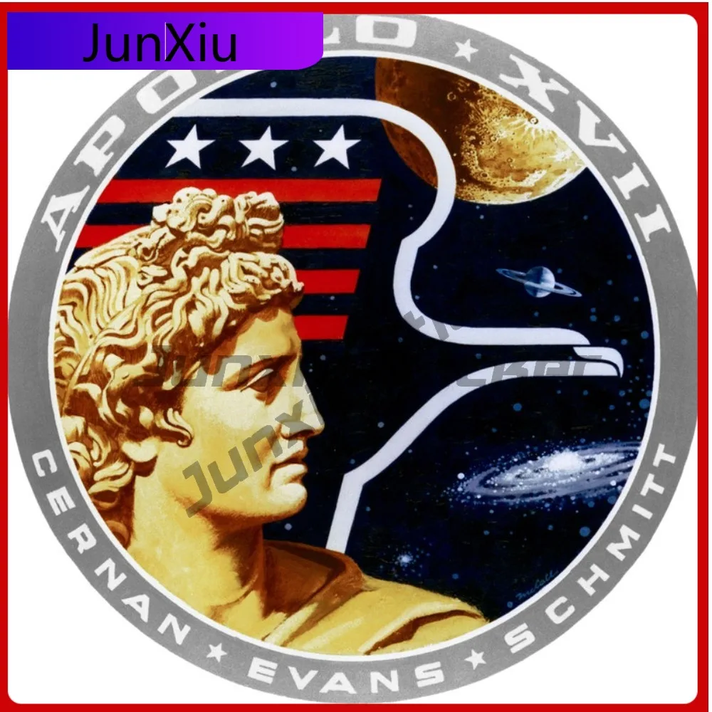 

Apollo 17 Mission Patch Sticker Scratch-proof Exterior Decal Creative Waterproofing Decorative Yz250x Decals Zx6r Scratch Cover