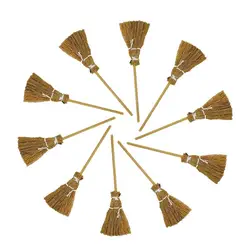 Halloween Witch Broom Pack Of 10 Mini Broom Costume Hangings Decorations Restaurant Door Indoor Outdoor Decor