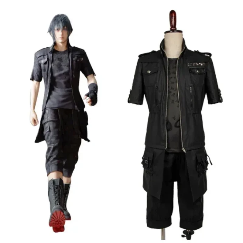 FC6Final Cosplay Fantasy XV Noctis Lucis Caelum Cosplay Costume shoes Outfit Coat Gloves Pants T-shirt Halloween party Cost @ FC