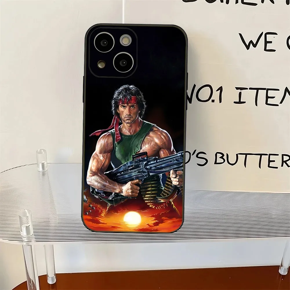 First Blood John Rambo Phone Case For iPhone 16,15,14,13,12,Pro,Max,11,7,8,Plus,XR,XS Max Shockproof Silicone Soft Shell