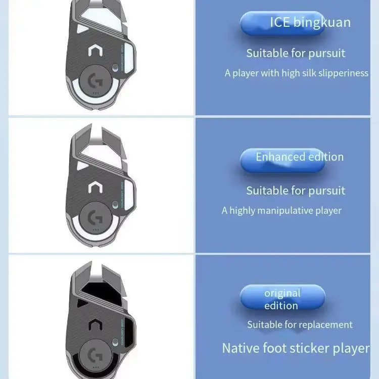for Logitech G502 Foot Sticker Hero Mouse Wireless Version Foot Sticker Se Ice Version Wired Version Ceramic Mat Anti-Slip Sti