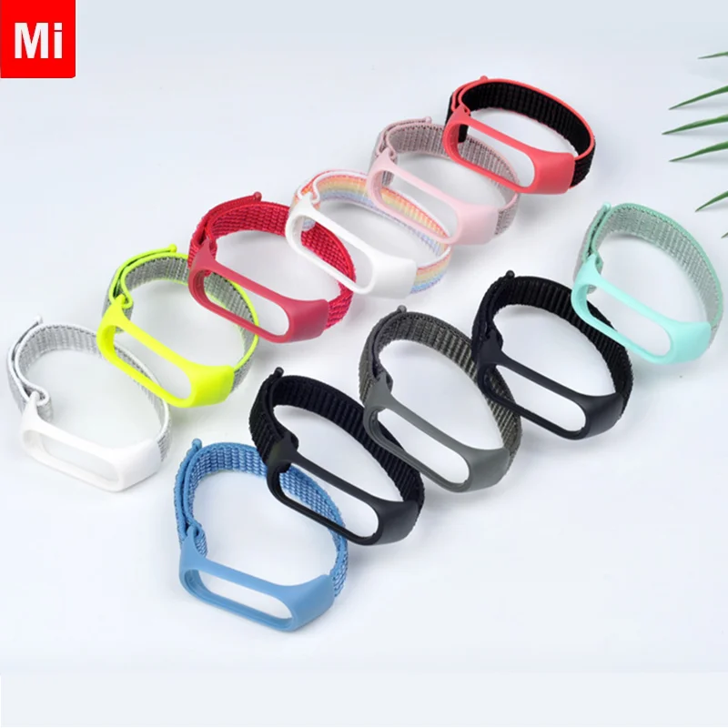 حلقة نايلون لشاومي Mi Band 7-7 nfc ساعة ذكية معصمه الرياضة Miband7 Correa استبدال سوار الذكية الفرقة 7 6 5 4 3 حزام