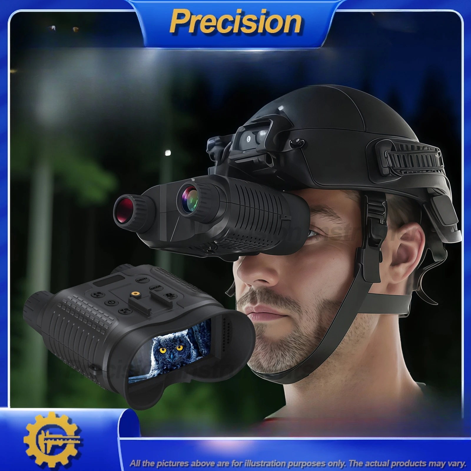 2026 Outdoor Night Vision Monocular for Helmet Mounted Digital High Definition Large Screen Infrared Binocular Telescope for
