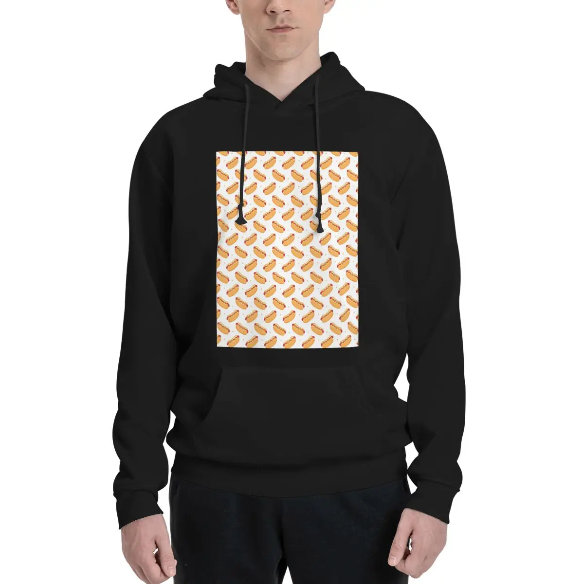 Hot Dog Food Delicious Pattern Hoodies Men Women Casual Pullover Sweatshirts Hip Hop Long Sleeve Streetwear Autumn Winter