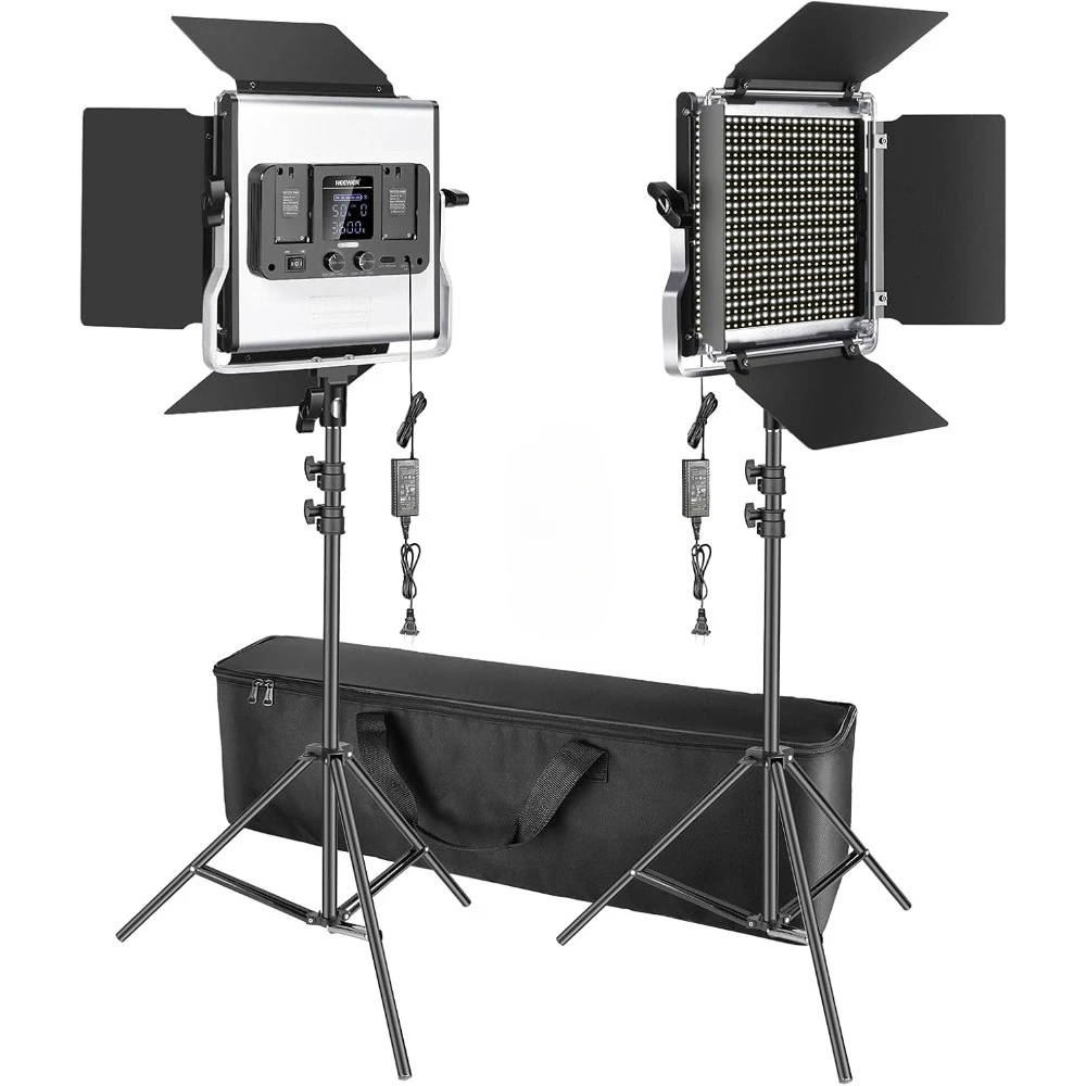 2 Packs 660 LED Video Light with APP Control, Photography Video Lighting Kit with Light Stands, Dimmable 45W Bi-Color