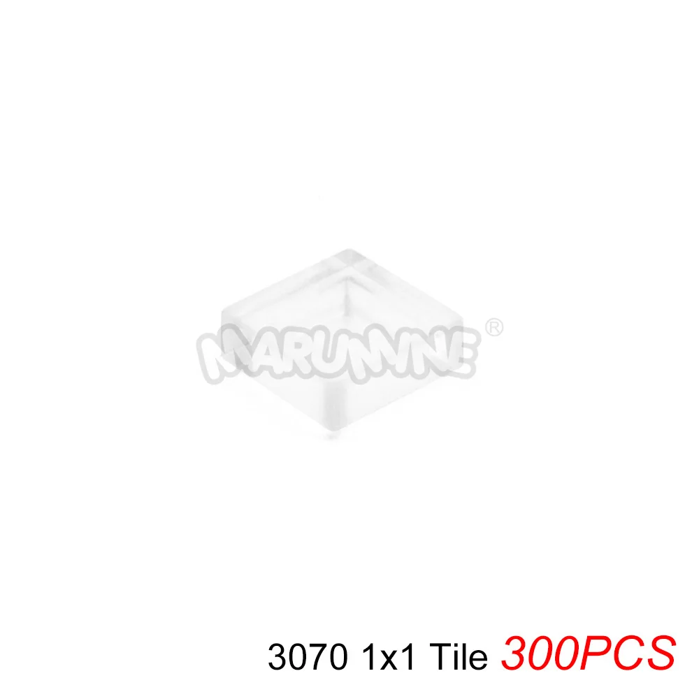 MARUMINE Transparente MOC Bausteine Ziegelteile Fliesenplatten Zubehör Kompatibel mit 98138 3070 3069 3023 3024 2431