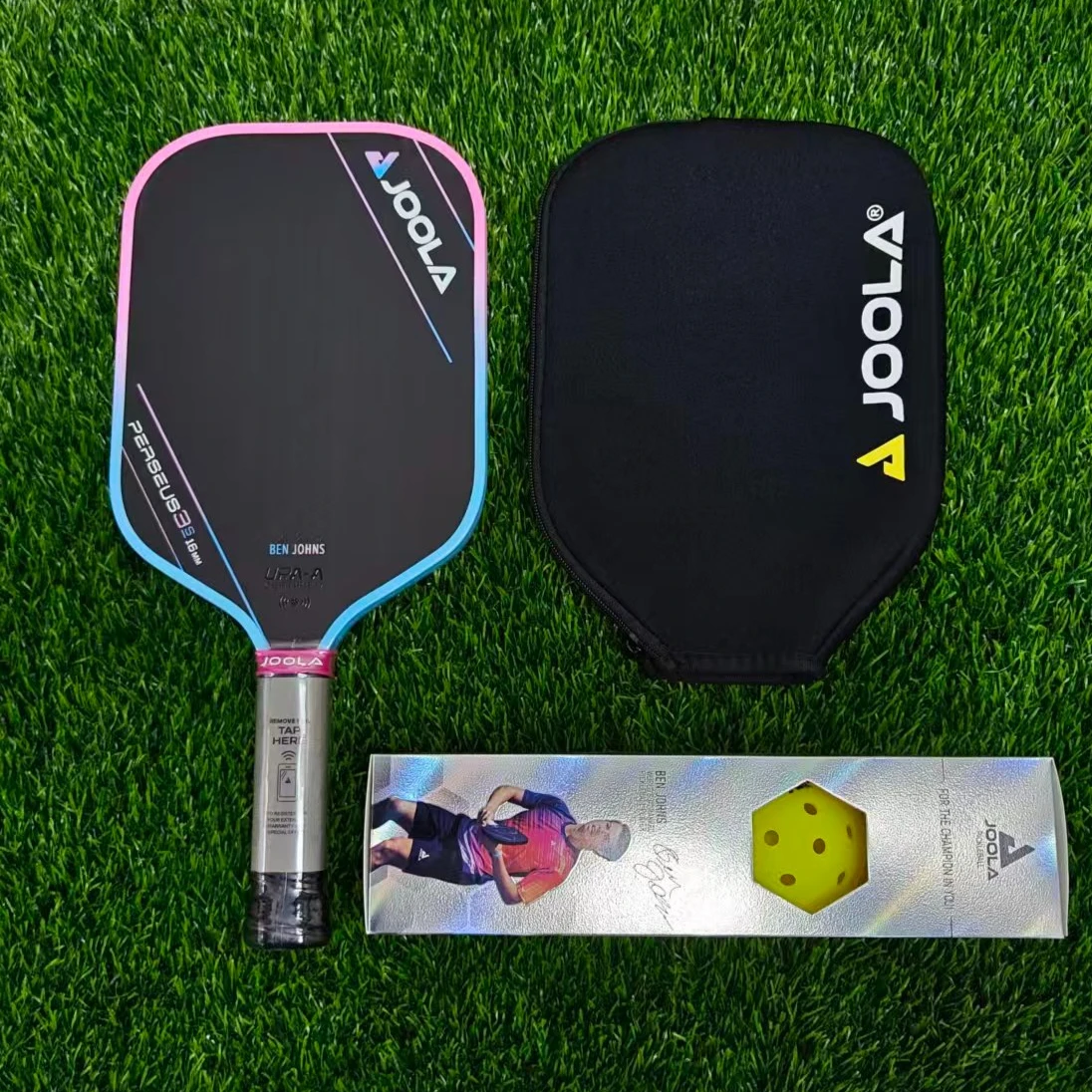 

JOOLA BEN JOHNS PERSEUS 3s и набор шариков с необработанной поверхностью из углеродного волокна Big Sweet Control Pickleball Paddles, одобренные UPA-A и USAP