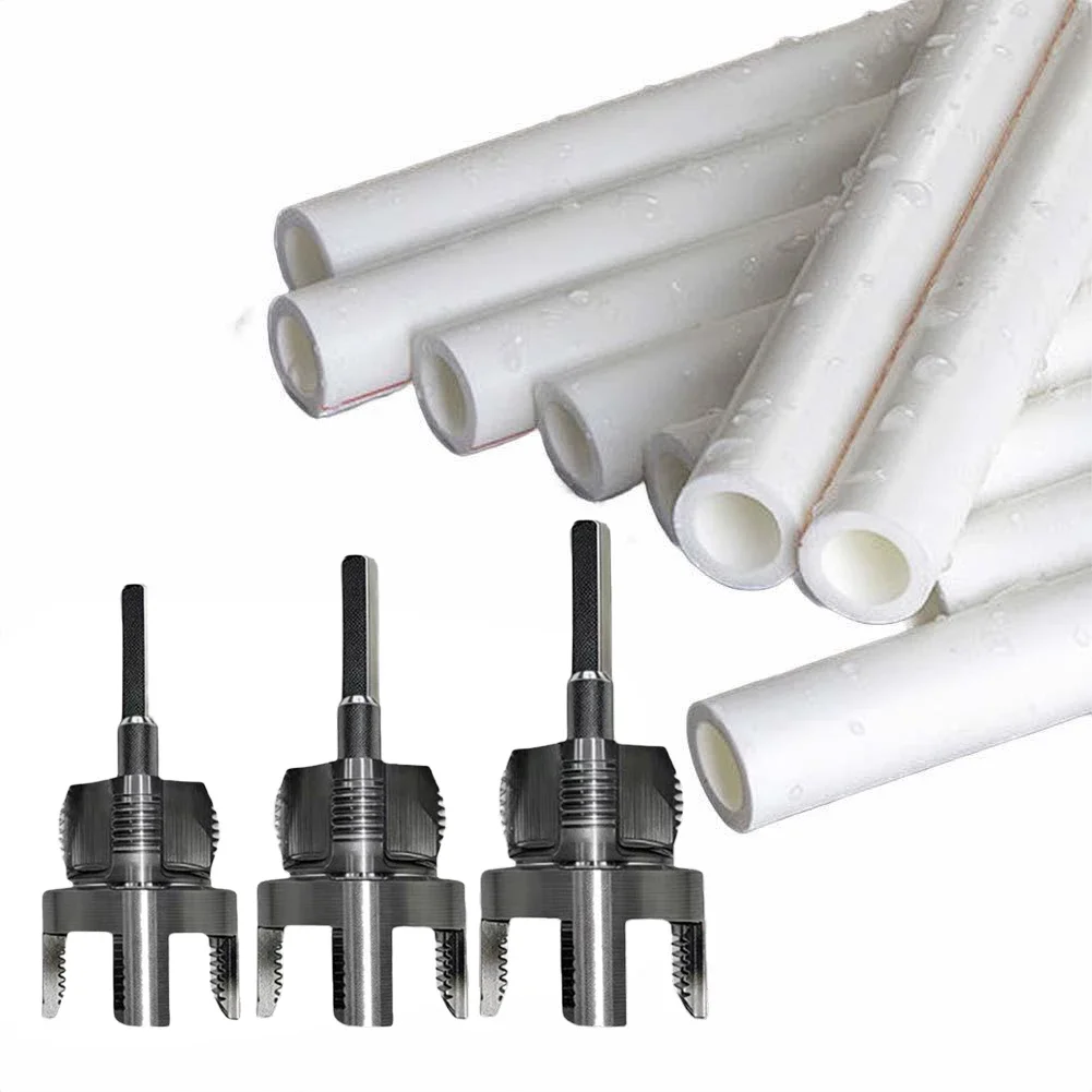 3-個-20-25-30-ミリメートルタッピング内外ネジ一体型ダイス水道管ねじ切り機水道管オープナー配管タッピングツール