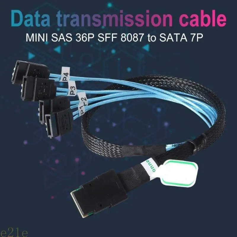 

E21E Mini SFF-8087 36P to 4 Cable Replacement 12Gbps Hard Drive Data Easy to Use