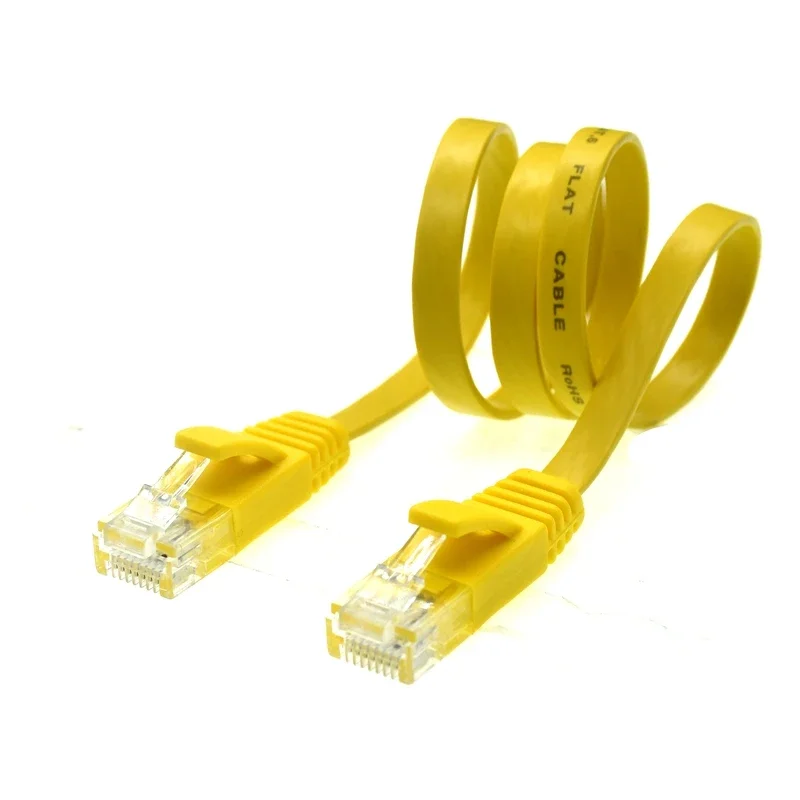 20cm 50cm 1m 3ft Krótki kabel CAT6 Płaski kabel sieciowy UTP Ethernet RJ45 Kabel Patch LAN Czarny Biały Niebieski Kolor 5m 10m 20m 30m