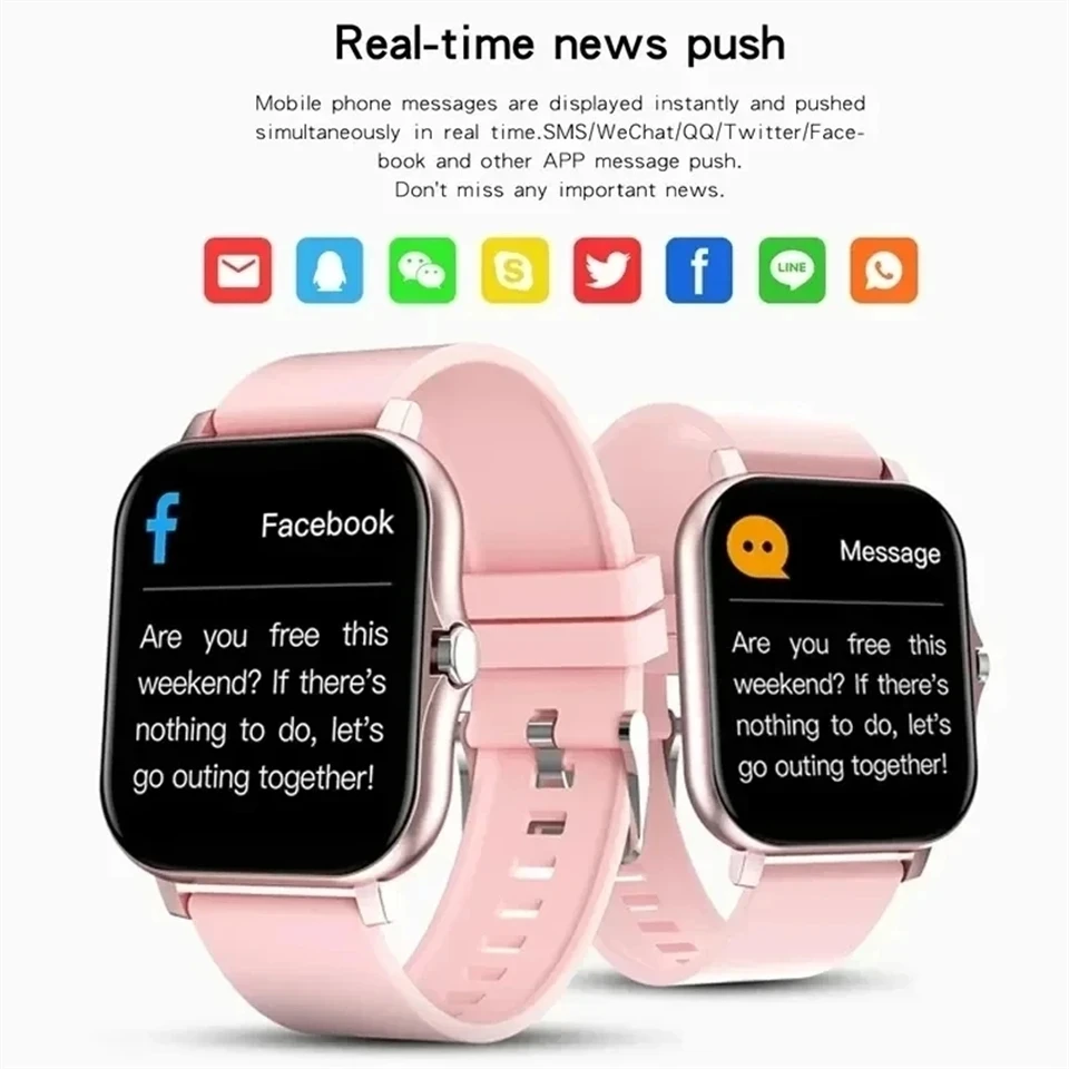 Smart Watch For Men Women Gift For Ladies Full Touch Screen Sport Fitness Watches BT Call Digital Smartwatch Wristwatch 2024 New