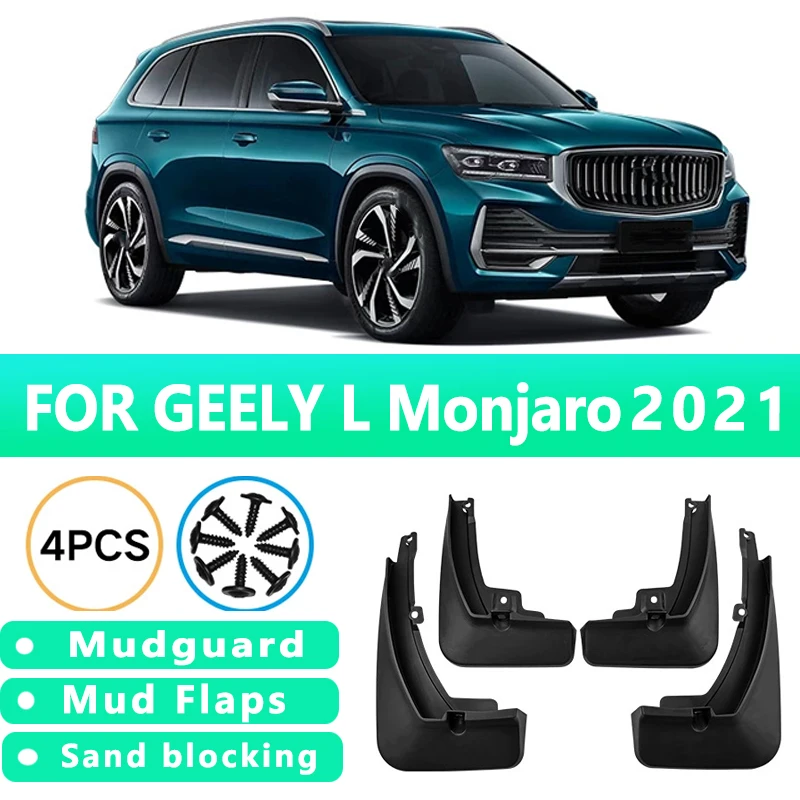 

Mud Flaps Fit for GEELY L Monjaro 2021 Mudguards Tire Fenders Splash Proof Accessories Wheel Guards 4ps