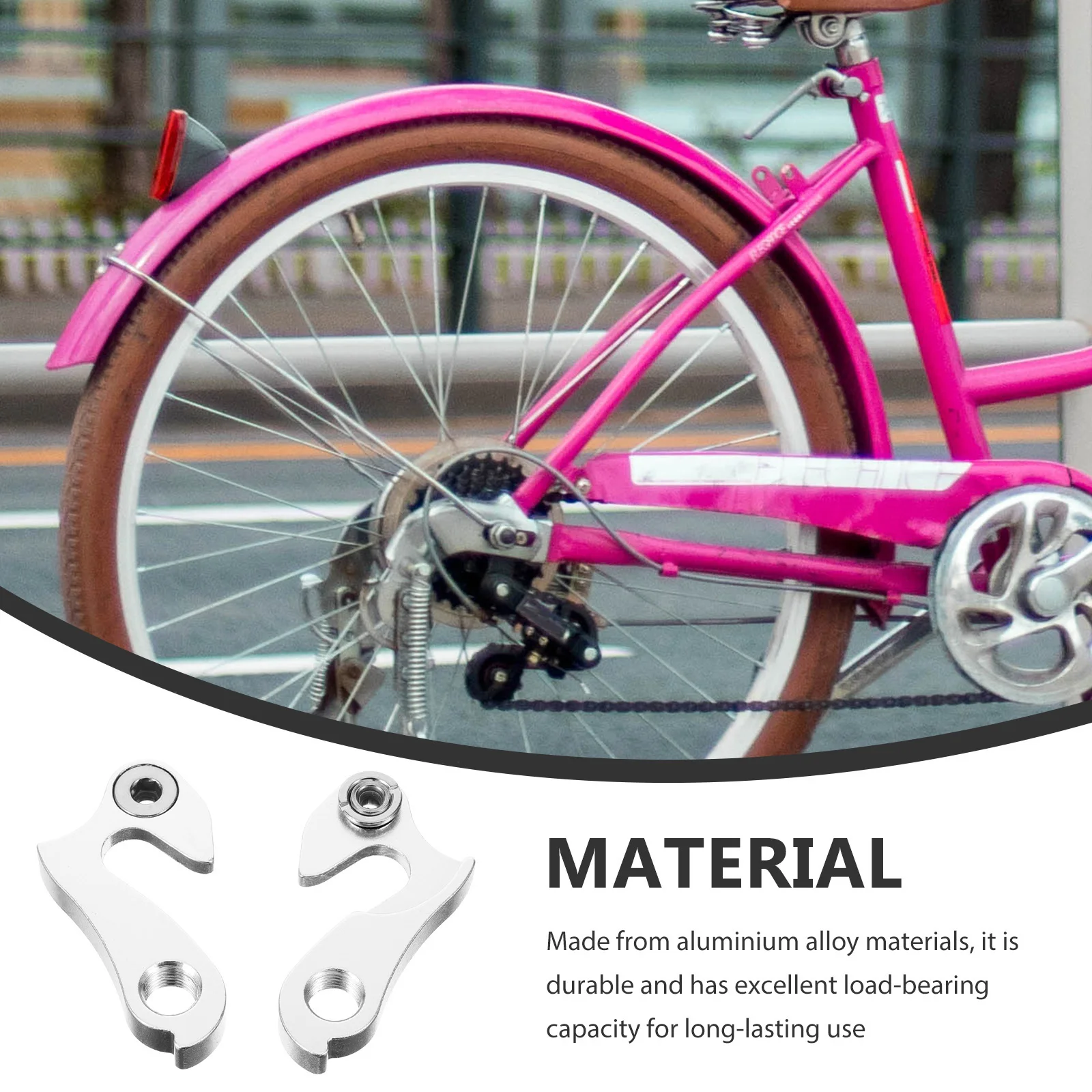 

2Pcs Rear Derailleur Hanger Bike Frame Tail Hook Aluminum Alloy Cycling Gears Fits Most Bikes Easy Installation Long Lasting Use