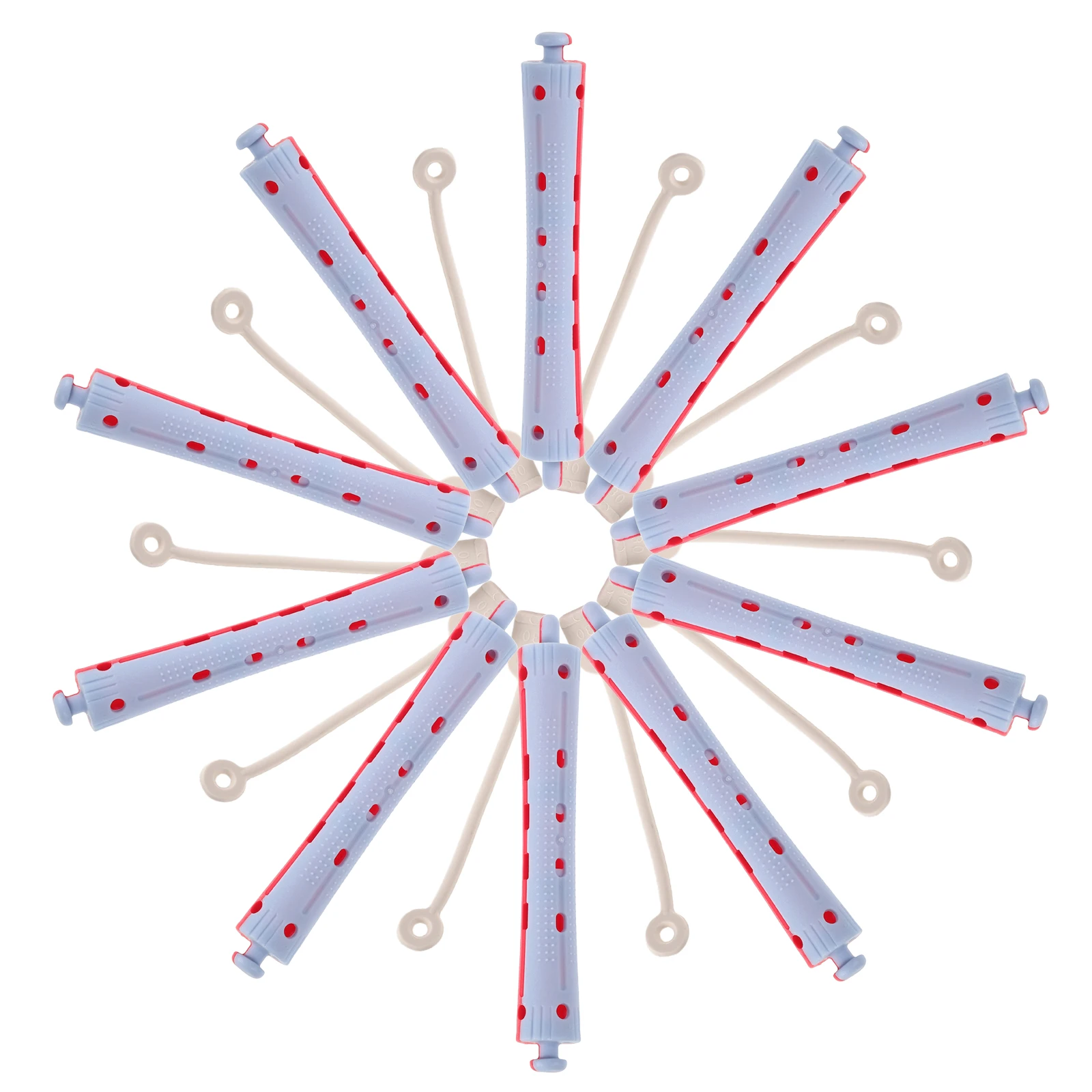 

12 Pcs Curling Rods Perm Tools Hair Perming Two-color for Long Cold Wave Styling