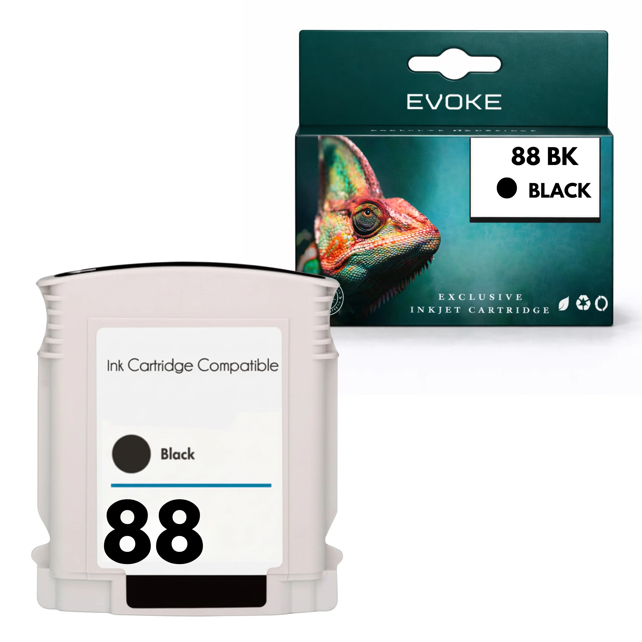 Evoke Compatibele Inkt voor Hp 88 XL 88XL C9396Ae Zwart Officejetpro K5400 K8600 L7480 L7500 L7600