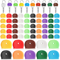 10-50Pcs Colored Key Caps Covers Soft Rubber Key Identifiers Protector Organizer Labels Silencer Key Toppers Key Accessories