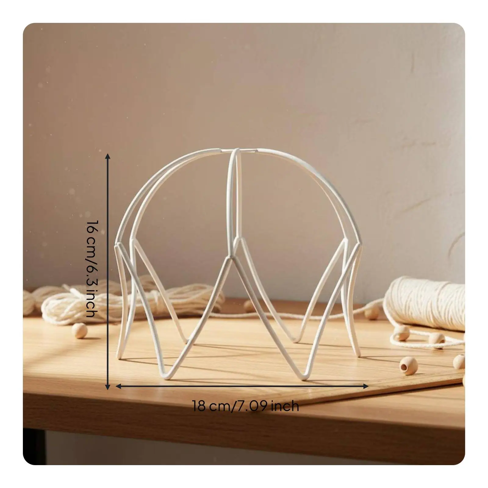Fabric Lamp Shade Wire Frame Vintage Lampshade Dome Kit for DIY Table Lamp or Hanging Lamp Decor