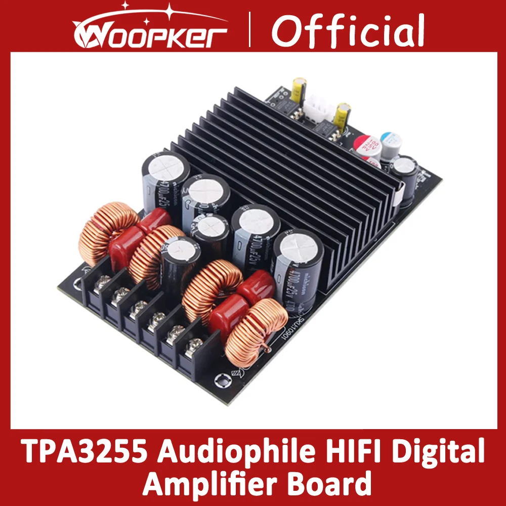Woopker Power Amplifier Board TPA3255 300W+300W Digital Stereo High Power Dual Channel Audio Music Power Amplifier Board DIY