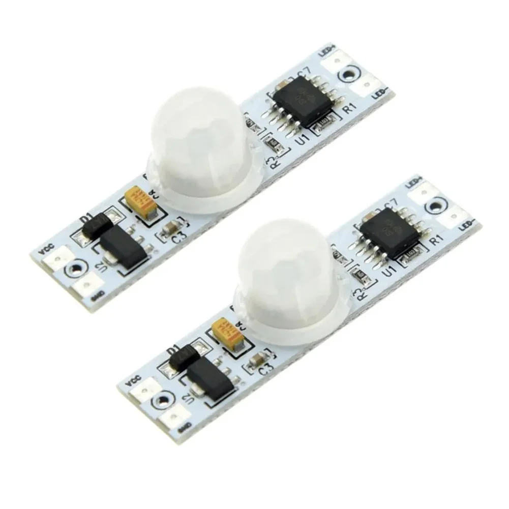 PIR Motion Detection Module Kit 2pcs for 5-24V DC Input Voltage Range Supporting 20 Second Post-Detection Delay Timing