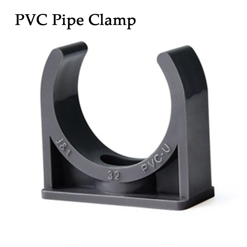 5pcs Grey PVC Pipe Clamp ID 20~32mm Aquarium Fish Tank Water Supply Tube U-Type Card Brace Retainer Irrigation Pipe Fasten Clip