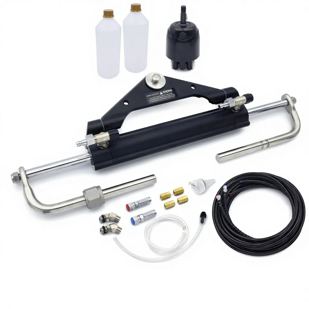 New Stainless Steel Hydraulic Steering System Replacement Helm Pump ZAO350 3/4in For 90HP/150HP/350HP Marine Outboard