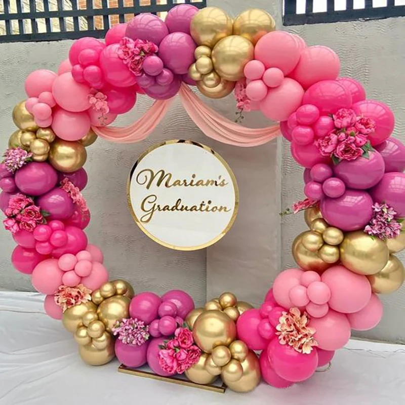 Gold Pink Balloon Arch Garland Kit Rose Red Latex Balloon Garland Arch Set for Birthday Wedding Party Decorations Baby Shower