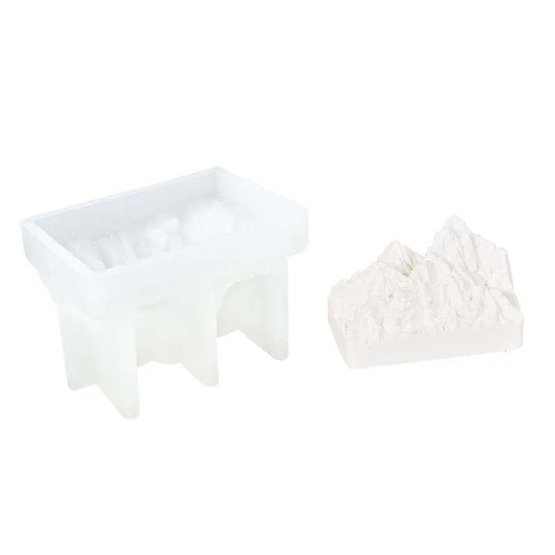 Snow Mountain Silicone Candle Mold for DIY Ice Cube Aromatherapy Candle Plaster Ornaments Handicrafts Ice Tray Mold Hand Gift