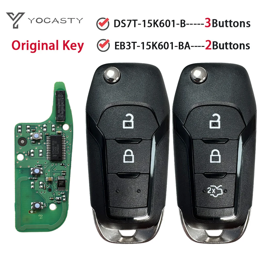

YOCASTY OEM DS7T-15K601-B откидной дистанционный автомобильный брелок 433 МГц ID49 для Galaxy Ford F150 Ranger KA + Mondeo Everest EB3T-15K601-BA