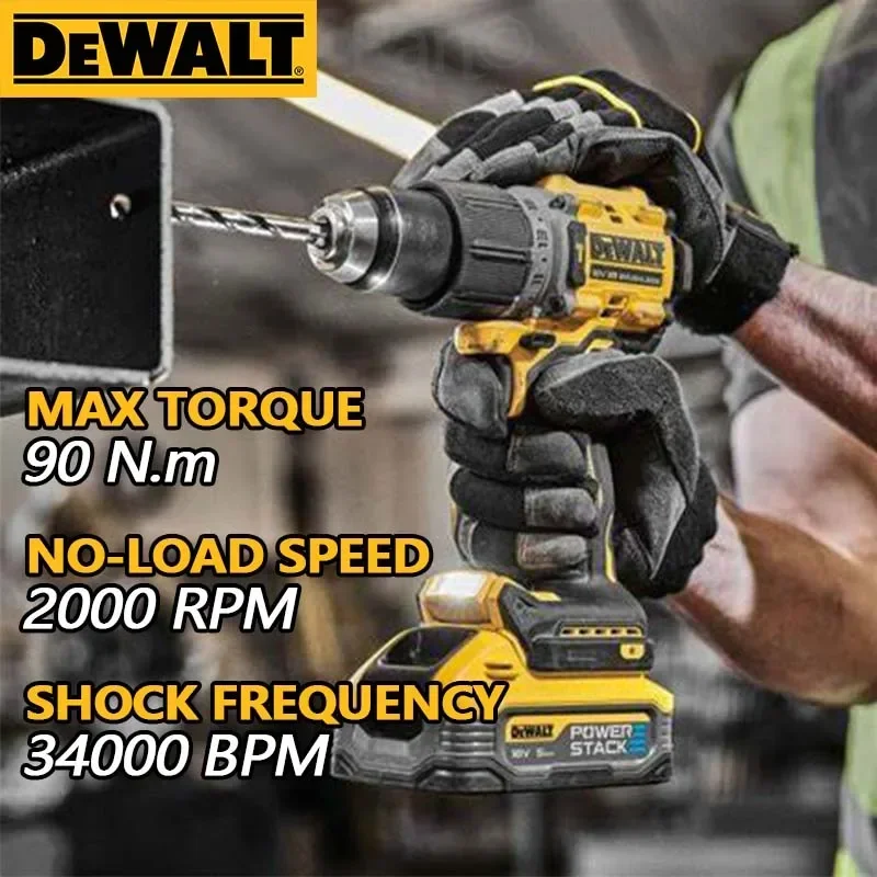 DeWalt perceuse électrique sans brosse perceuse à percussion au lithium rechargeable perceuse à main multifonctionnelle DCD805