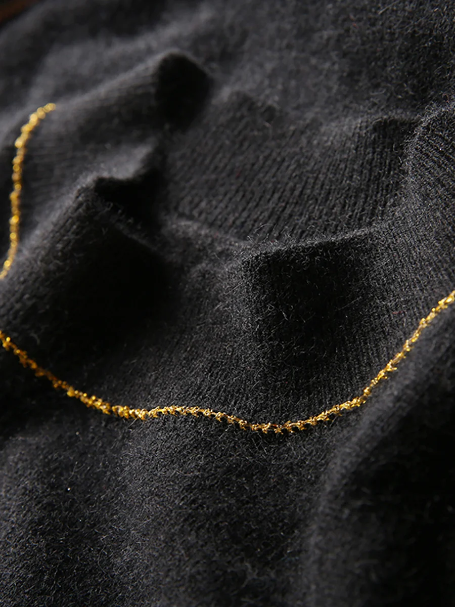  Rabbit Fur High-End Wool  Velvet Faion Gold Tead Embellied f High Collar Warm Close-Fitting Winter Me...