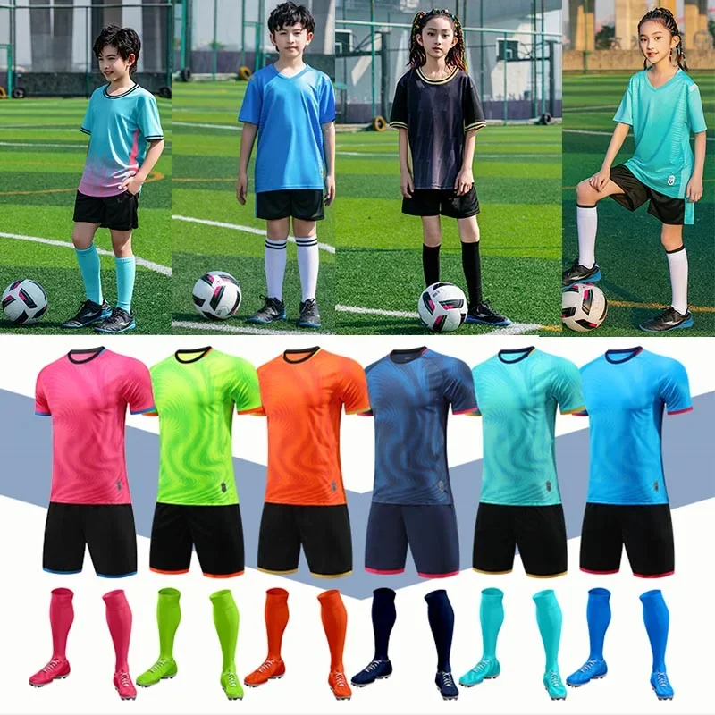 Futsal Sportswear Kits Adult and Kids Boy Training Tracksuit Football Jerseys Soccer Uniforms Athlete Training Shirts customized